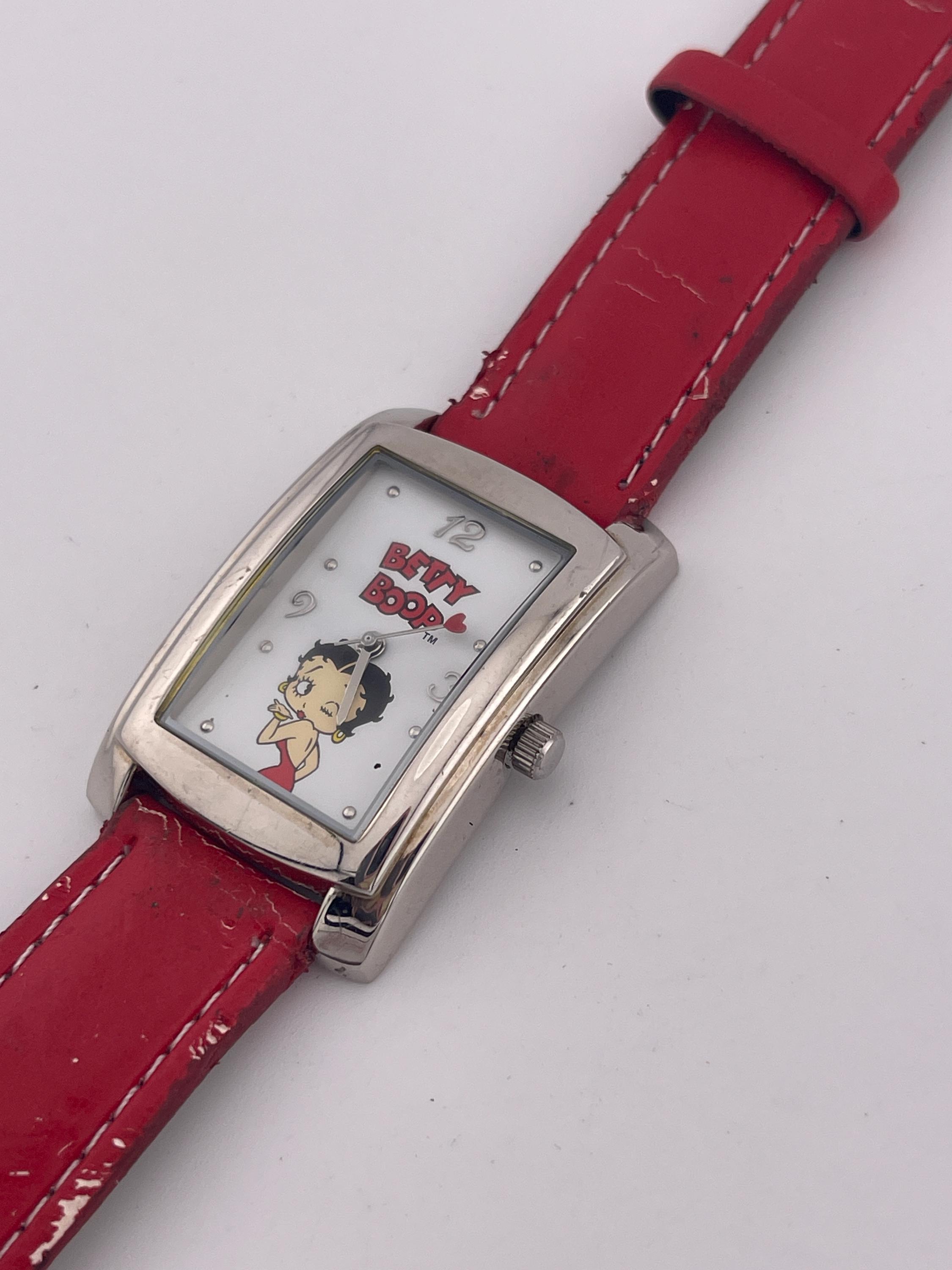 Vintage Betty Boop “here's a Kiss” Watch by KFS/FS F3020421 Red