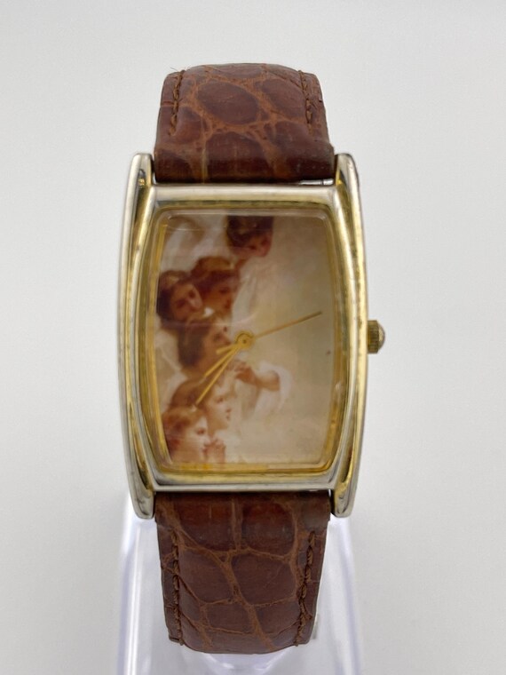 Classico Cherub Motif Rectangular Quartz Watch c.… - image 2