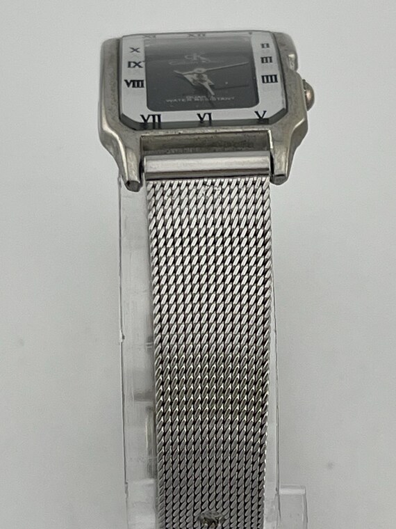Calvin Klein Rectangular Black Dial Mesh Band Wat… - image 6