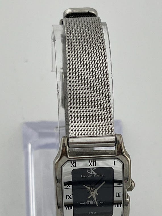 Calvin Klein Rectangular Black Dial Mesh Band Wat… - image 5