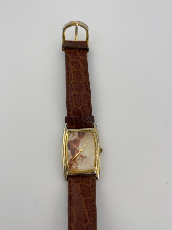 Classico Cherub Motif Rectangular Quartz Watch c.… - image 11