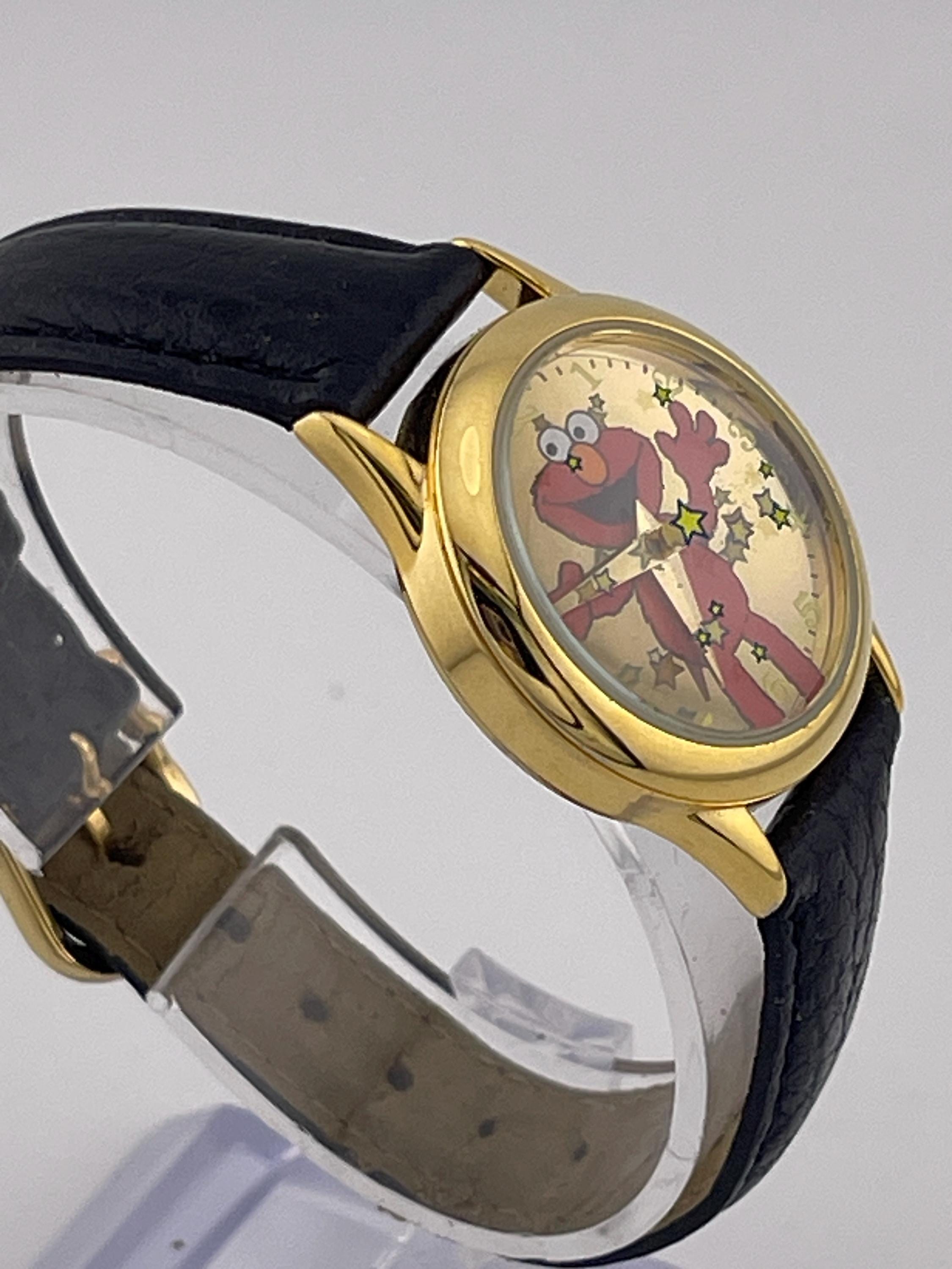Elmo Character Watch with Brown Leather Strap 1990 main image 2