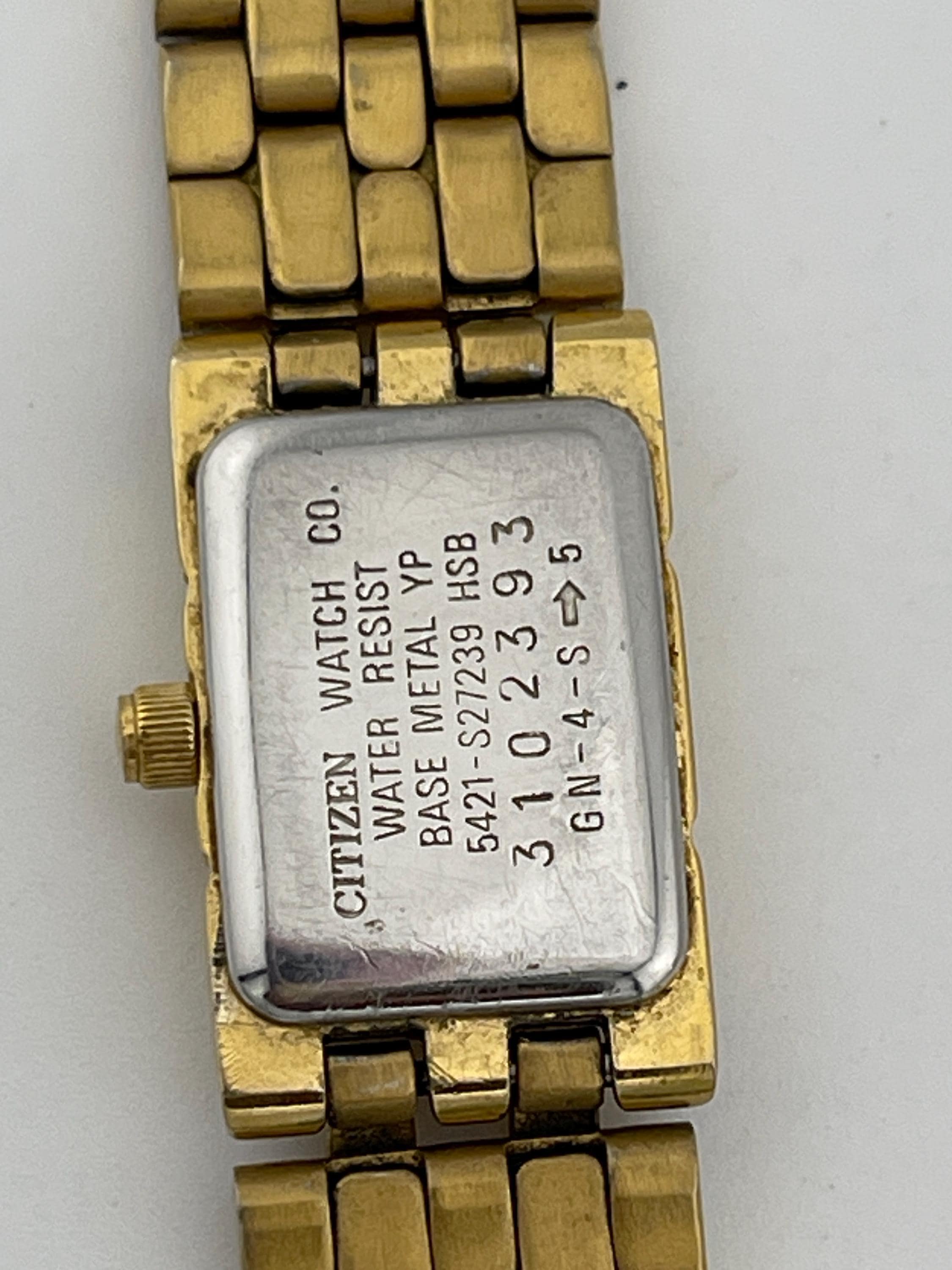CITIZEN 水晶時計 インテリア Citizen Gold Tone Ladies Quartz Watch Model 5421-S27239 C.1990s - Etsy