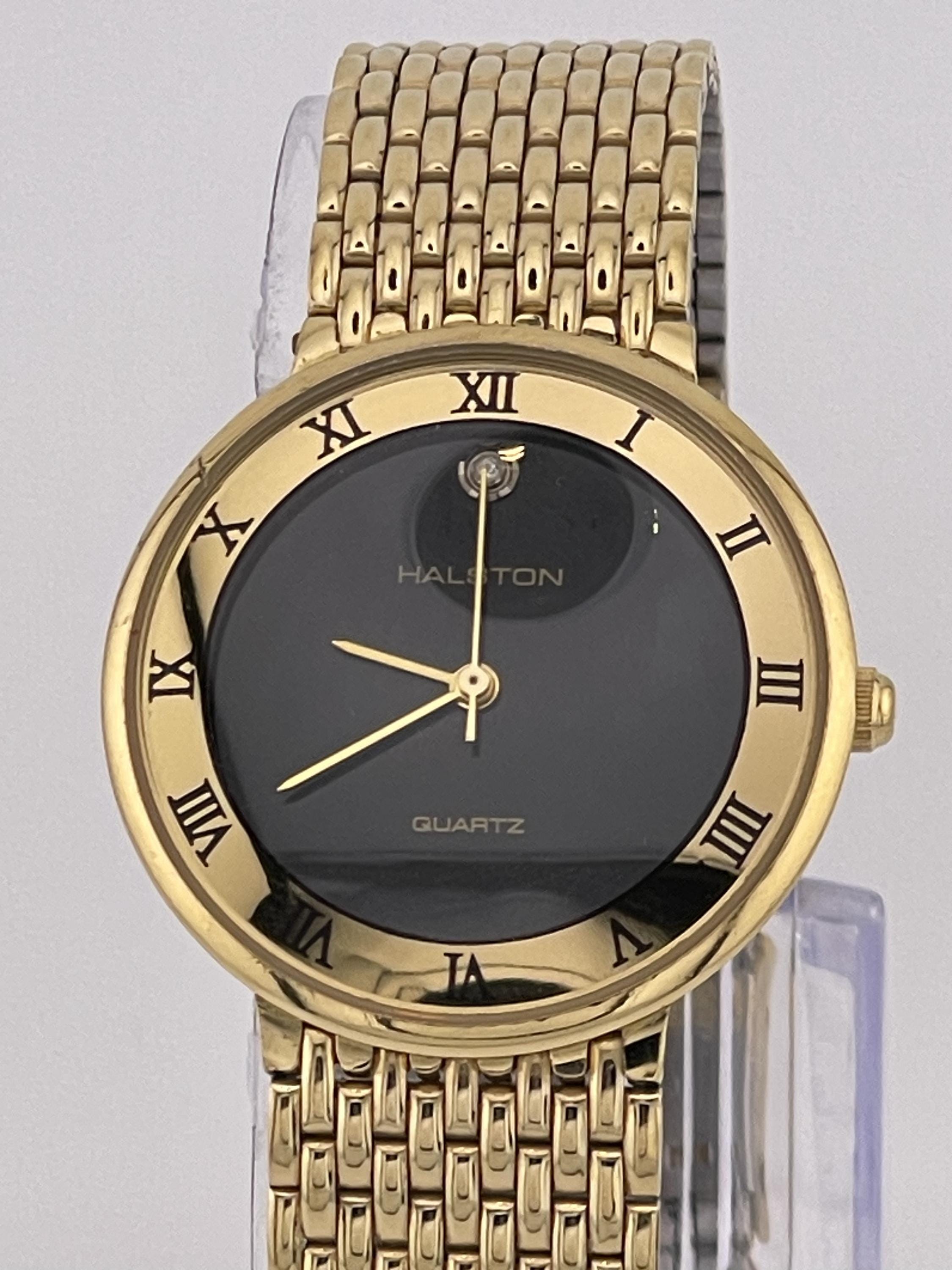 UNIQUE Quartz Black and Goldtone Watch NWOT Women main image 4
