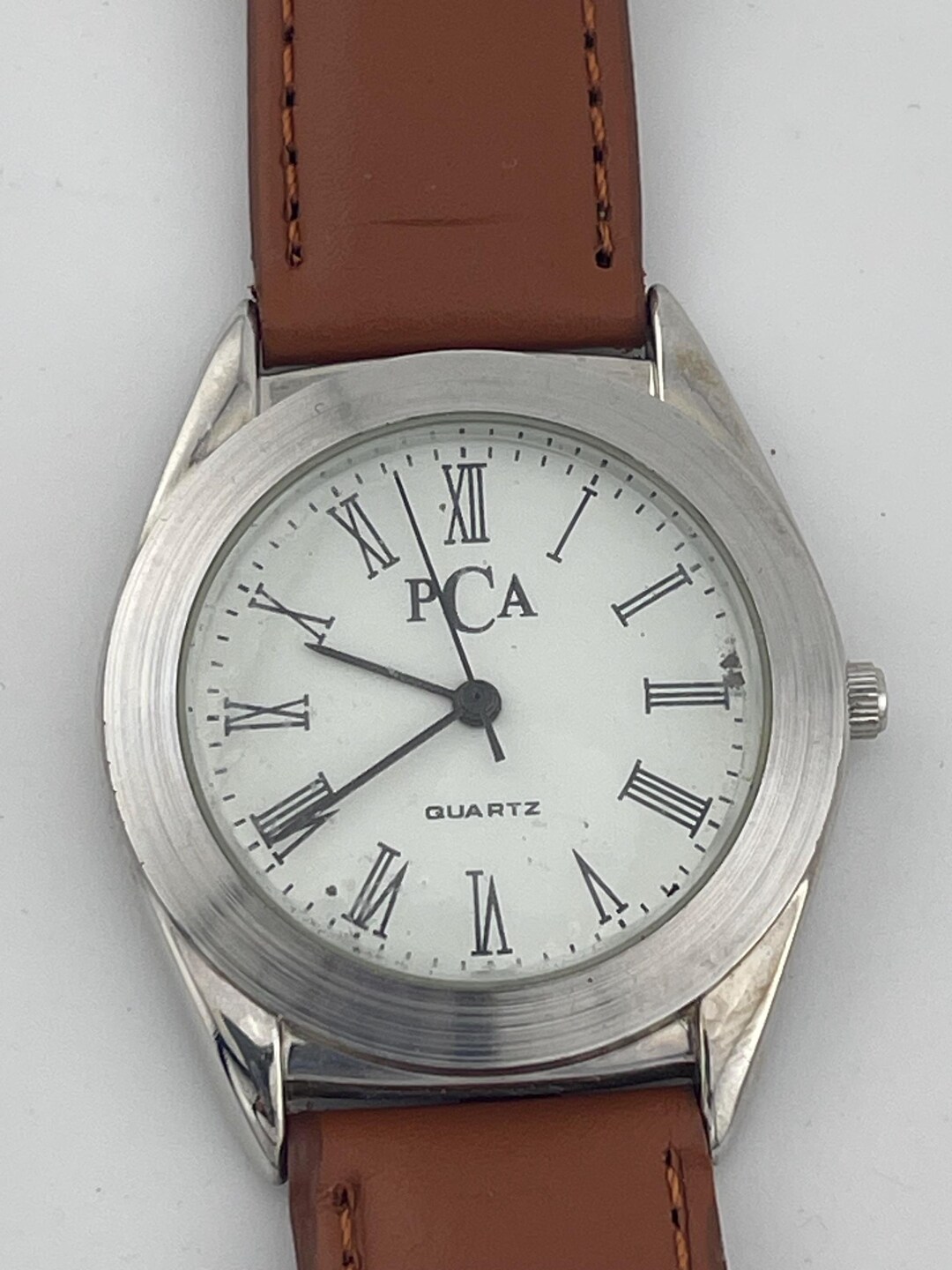 Vintage PCA Quartz Uhr 17353/04/06 Singapore Mov't, römische