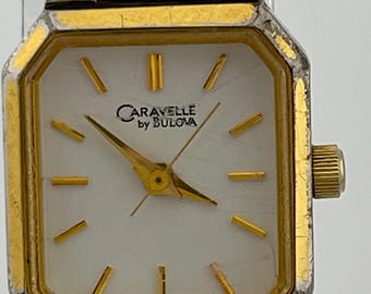 Zegarek Caravelle by Bulova A2 Two Tone Rectangle Expansion z lat 90. XX wieku