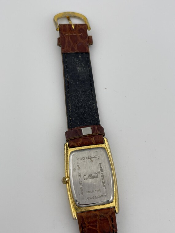 Classico Cherub Motif Rectangular Quartz Watch c.… - image 14