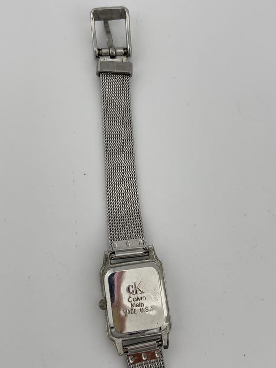 Calvin Klein Rectangular Black Dial Mesh Band Wat… - image 14
