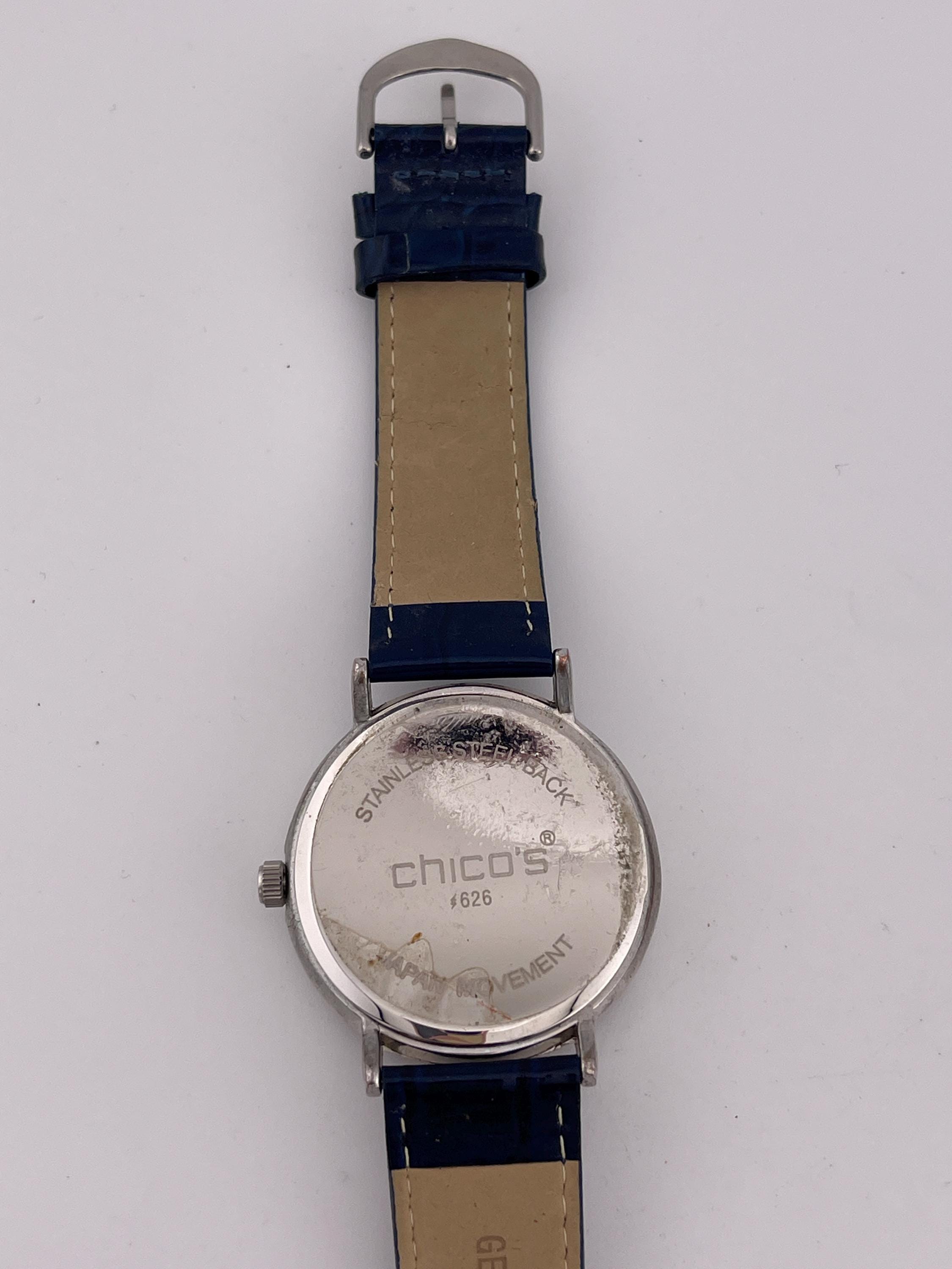 Chico's 626 Women's Crystal Bezel Roman Numeral Watch – C.2010s