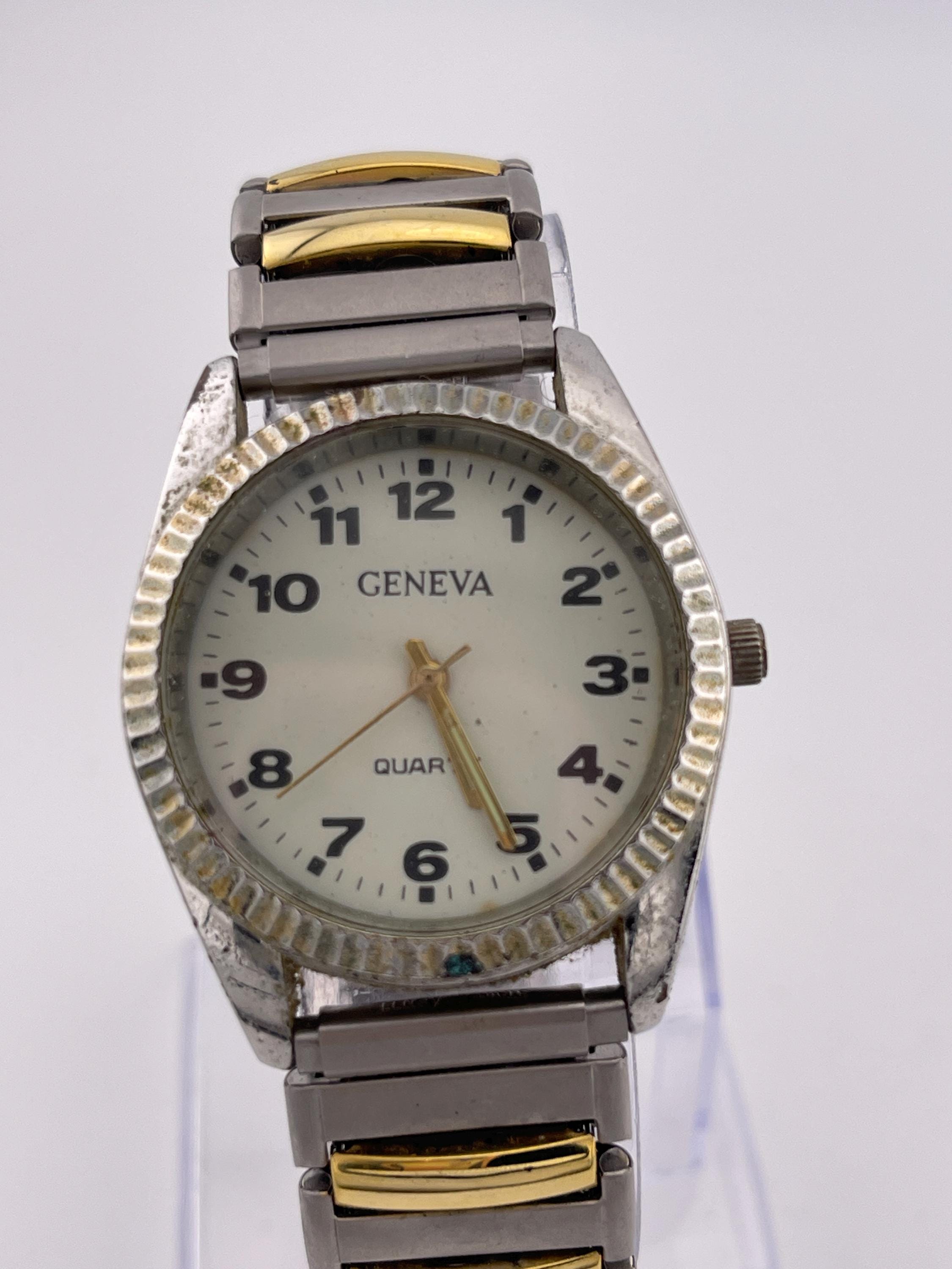 Oidea Orologio Da Donna Elastico Con Cinturino In Acciaio Stampato, Quadrante Analogico Con Numeri Arabi, Stile Bohémien, 43x35mm