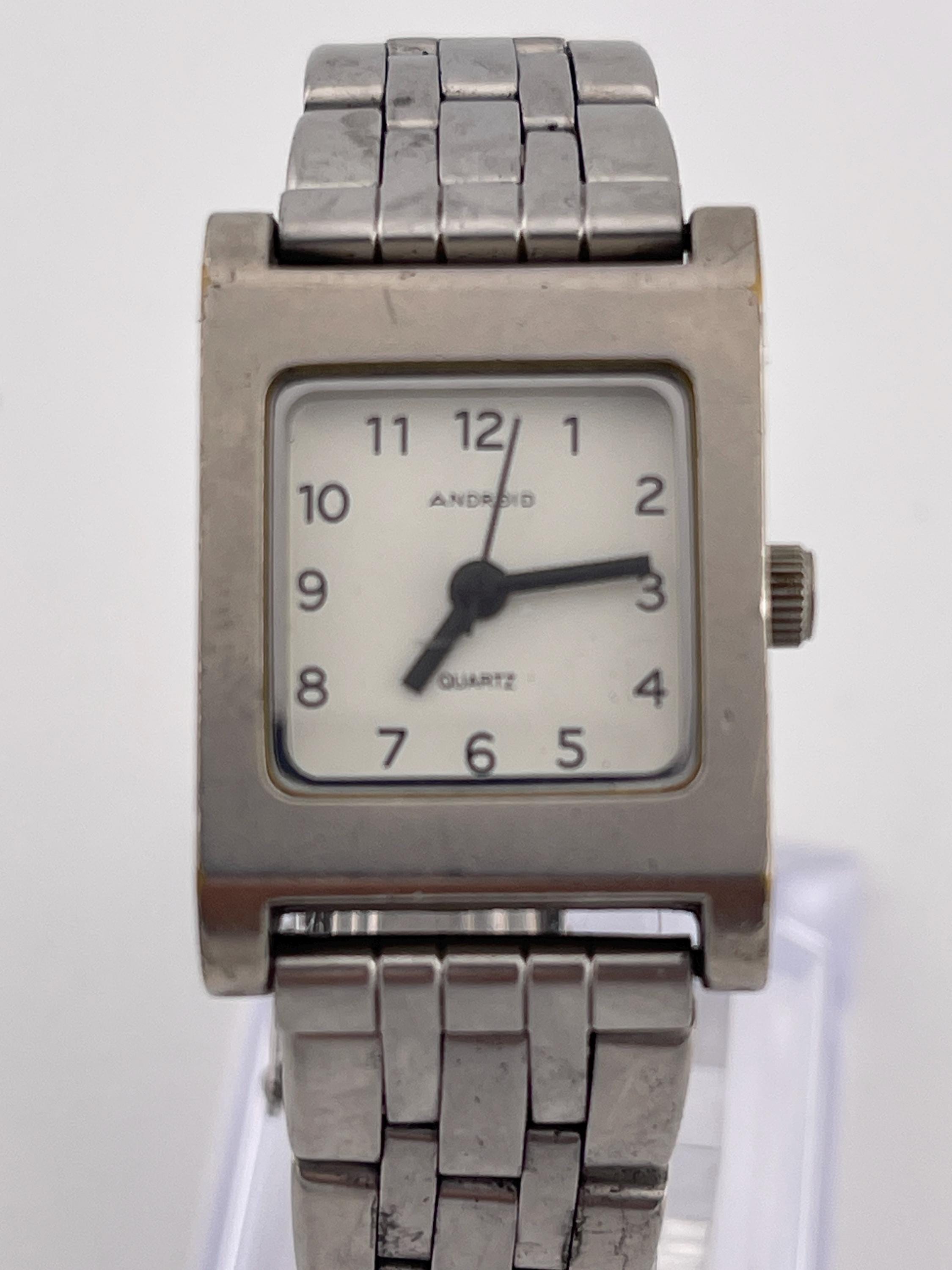 Android USA ladies Silver Tone color block Stainless Steel watch NEW BATTERY Android (Aragon) Idyllic Ladies Watch - KeepTheTime Watches main image 3