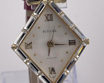 Ecclissi Vintage Sterling Silver and Diamond Watch for small wrist Vintage Women main image 4