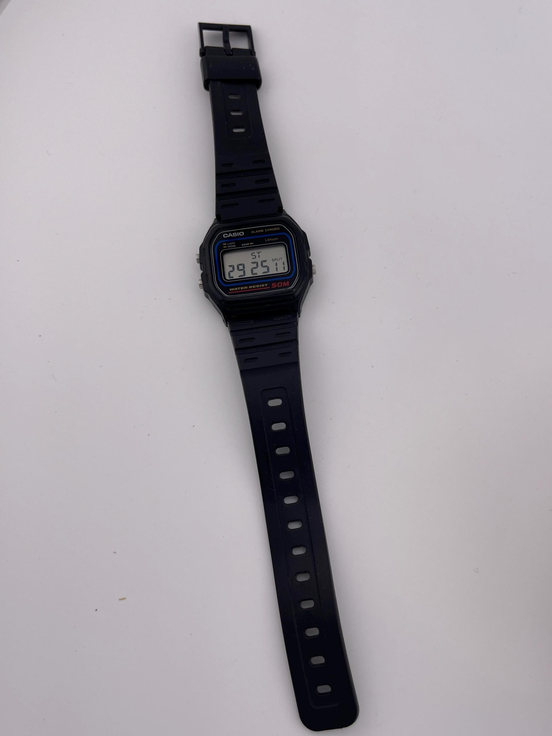 Casio W-59 Digital Vintage Watch – Classic Black Resin Band, 50M 