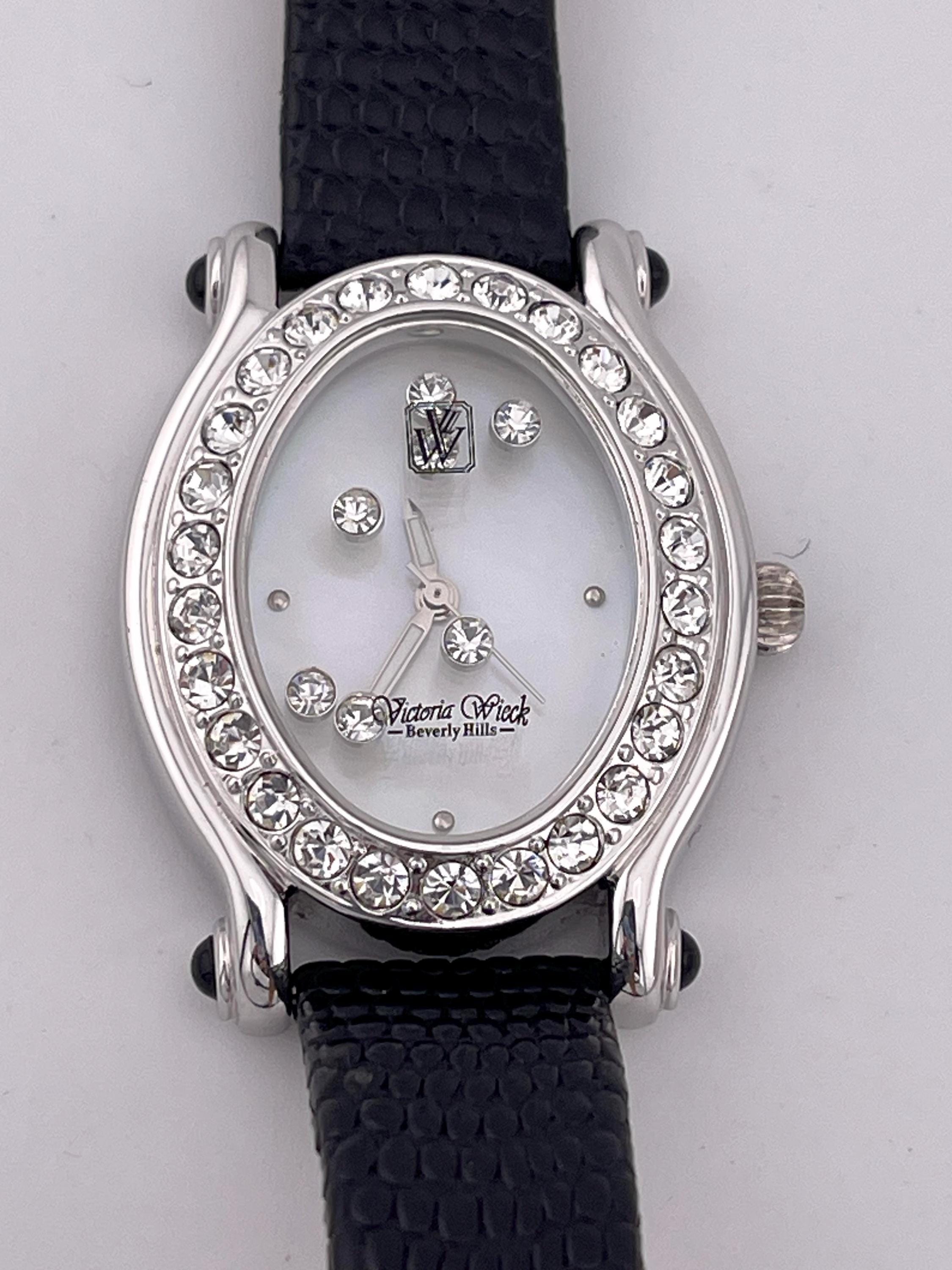 Victoria Wieck B4363 Crystal Bezel Women Watch – Mother of Pearl