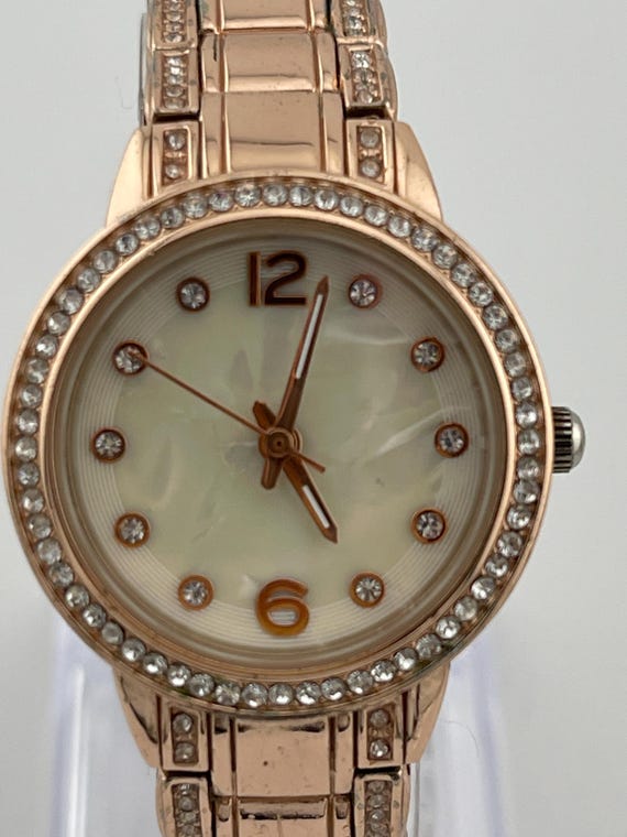 rose gold dress watch womens Women's Rose Gold Bangle Watch Dainty Crystal Dress Watch | Small Face  Minimalist Elegant Criss-Cross Bracelet Band main image 0