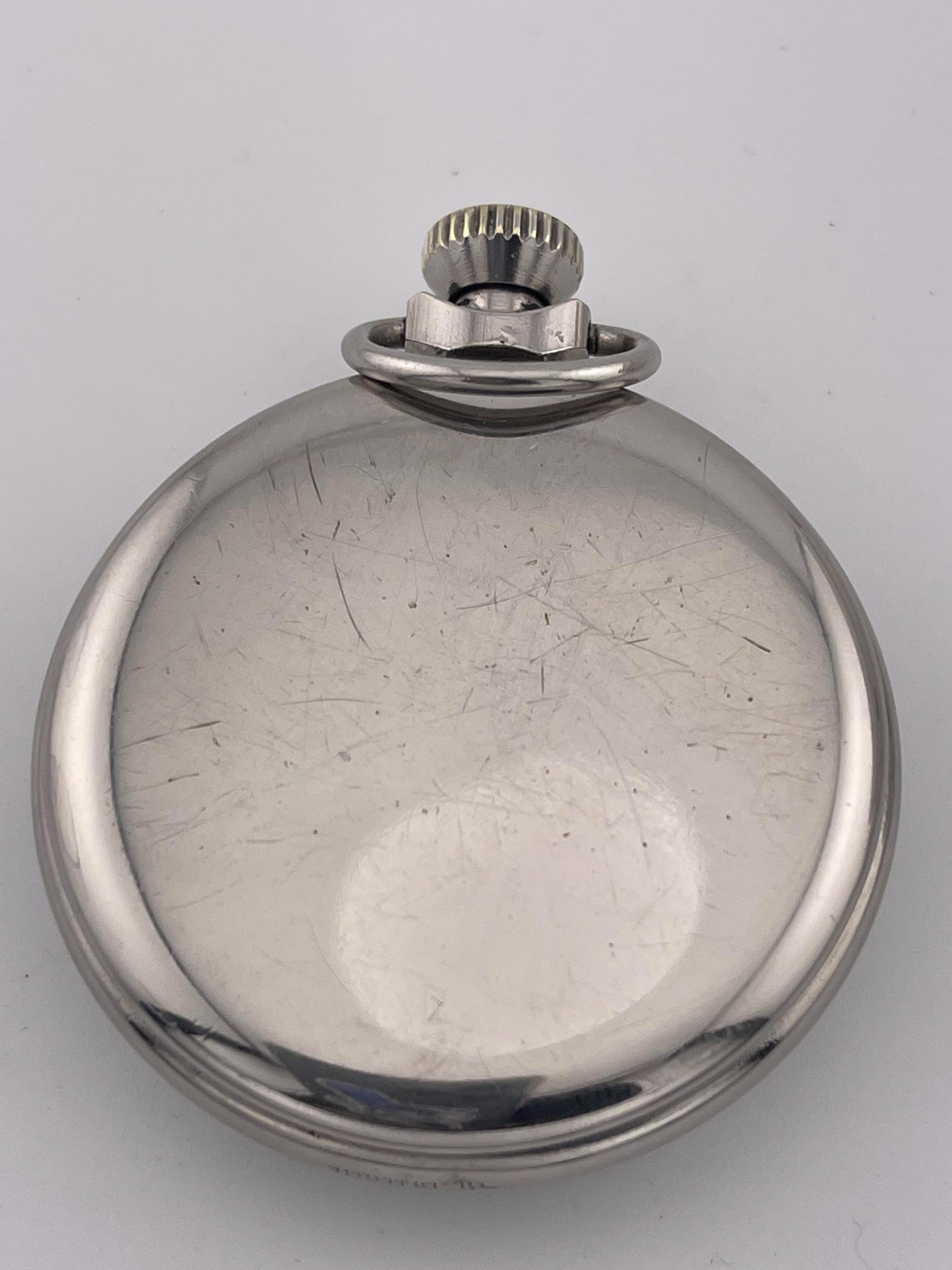 Vintage Endura Tuffy 1960\'s Manual Wind Pocket Watch Silver Tone Parts Or Repair Vintage ENDURA Tuffy Manual Wind Men main image 2