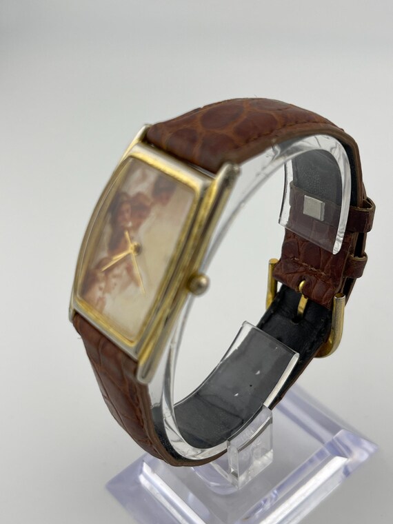 Classico Cherub Motif Rectangular Quartz Watch c.… - image 5