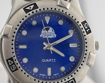 Vintage Innovage Gear Blue Tachymeter Stainless Steel Quartz Watch c.2000s
