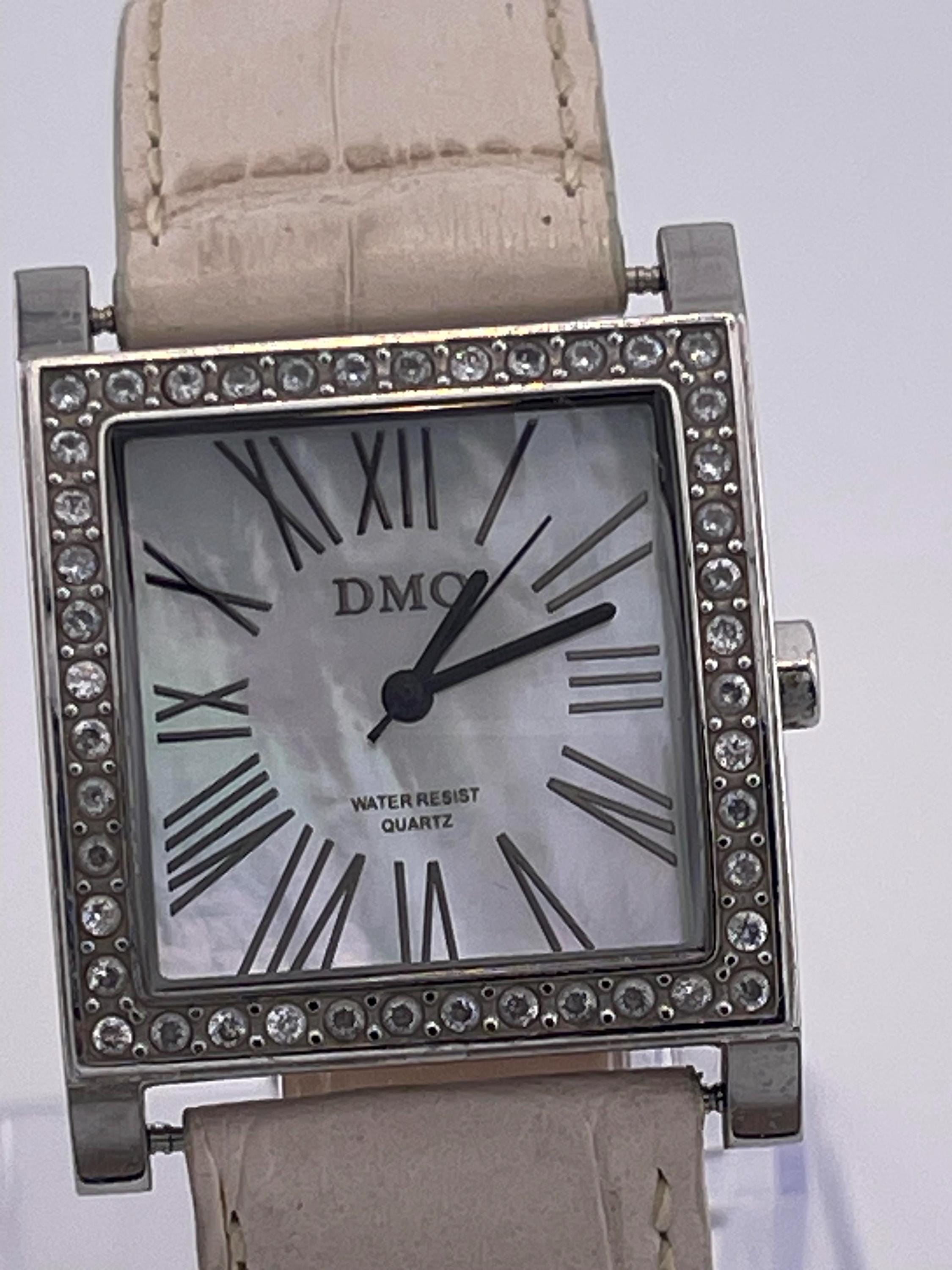 DMQ Stainless Steel Back Genuine Leather Band Watch DMQ Swiss Genuine Leather Quartz Analog | Mercari main image 2