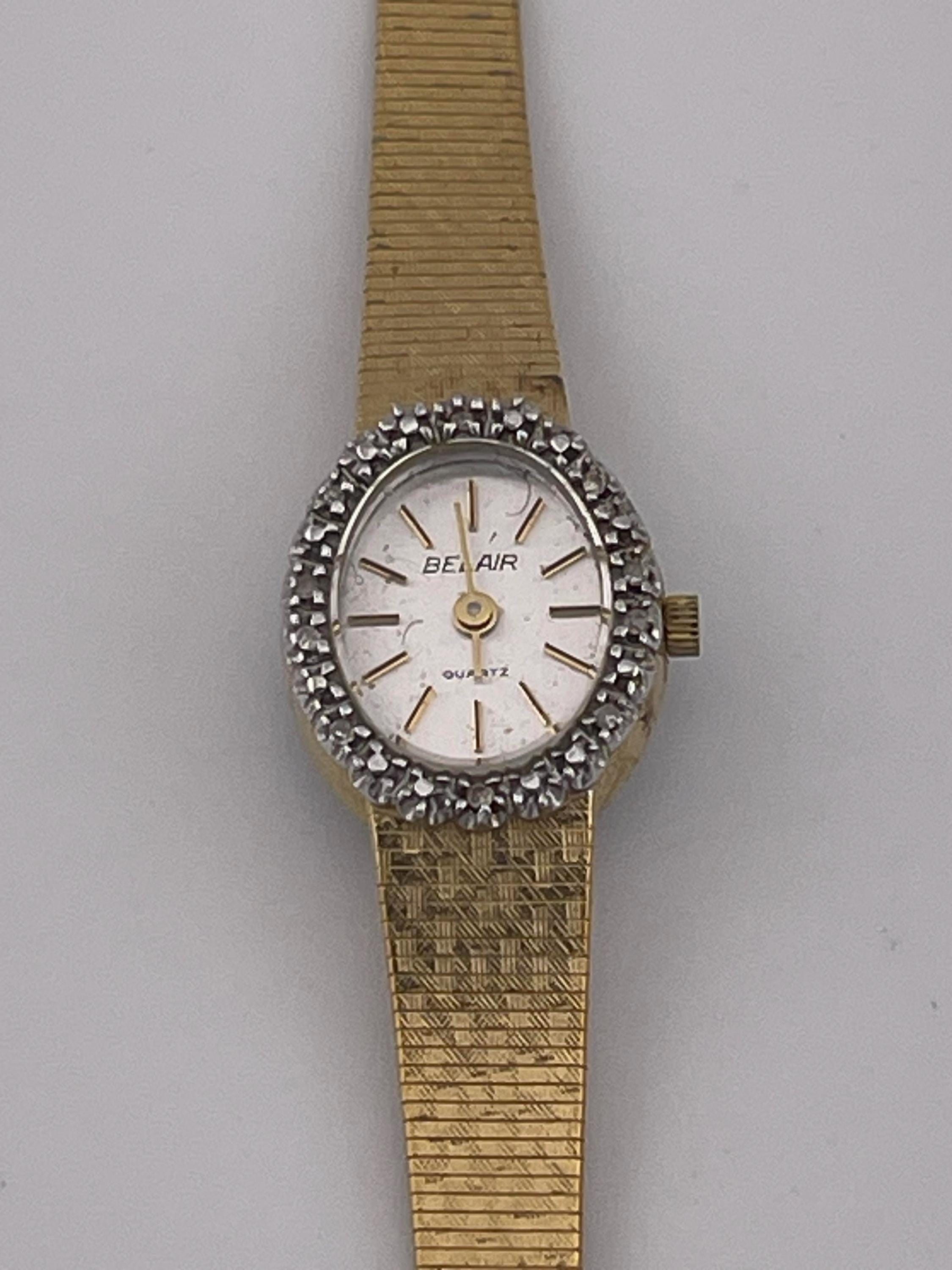 1990年代ヴィンテージ ベルエア クォーツ レディースウォッチ 578.002R