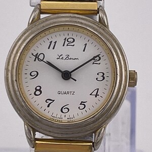 Vintage Le Baron Quartz Womens Watch Gold Tone Expansion Band c.1990s