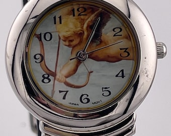 Seiko SII Raphael Cherub Gold Watch - Etsy New Zealand display picture 3