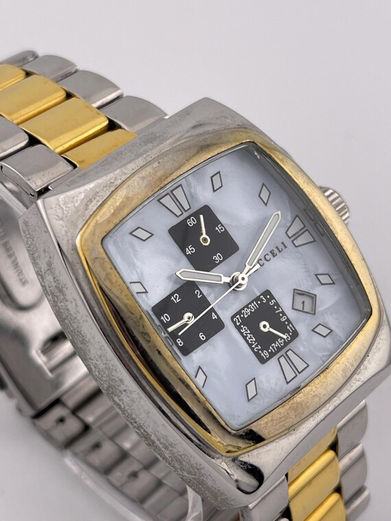 Vecceli Rectangular Two Tone Quartz Multi Functio… - image 2