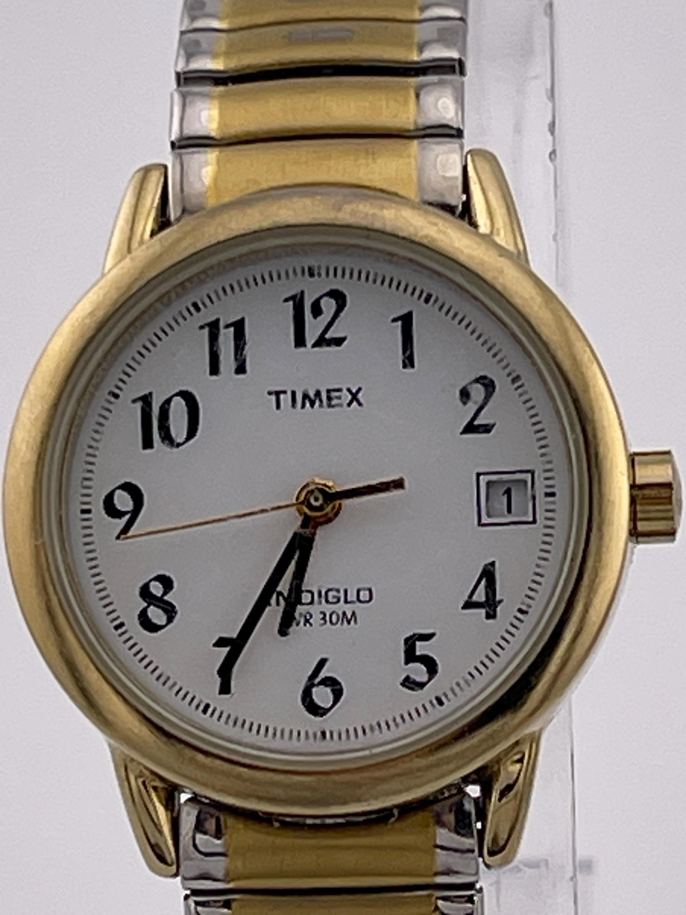 Indiglo by Timex Women’s Two Toned  
Expansion Band Wristwatch Timex Womens Watch 30mm Two Tone Case And Expansion Band W  main image 2