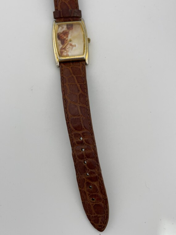 Classico Cherub Motif Rectangular Quartz Watch c.… - image 12