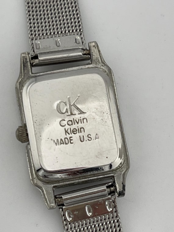 Calvin Klein Rectangular Black Dial Mesh Band Wat… - image 12