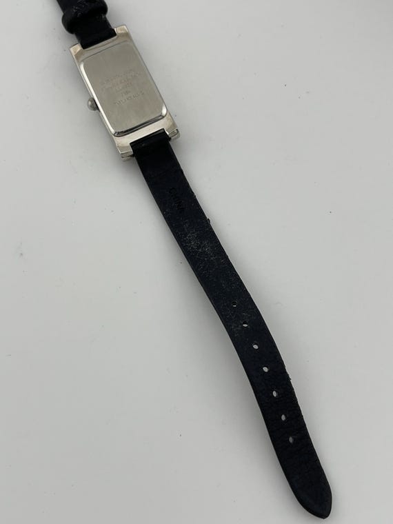Nine & Co Silver Rectangular Leather Strap Quartz… - image 12