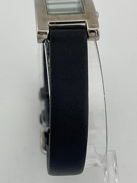 Nine & Co Silver Rectangular Leather Strap Quartz… - image 5