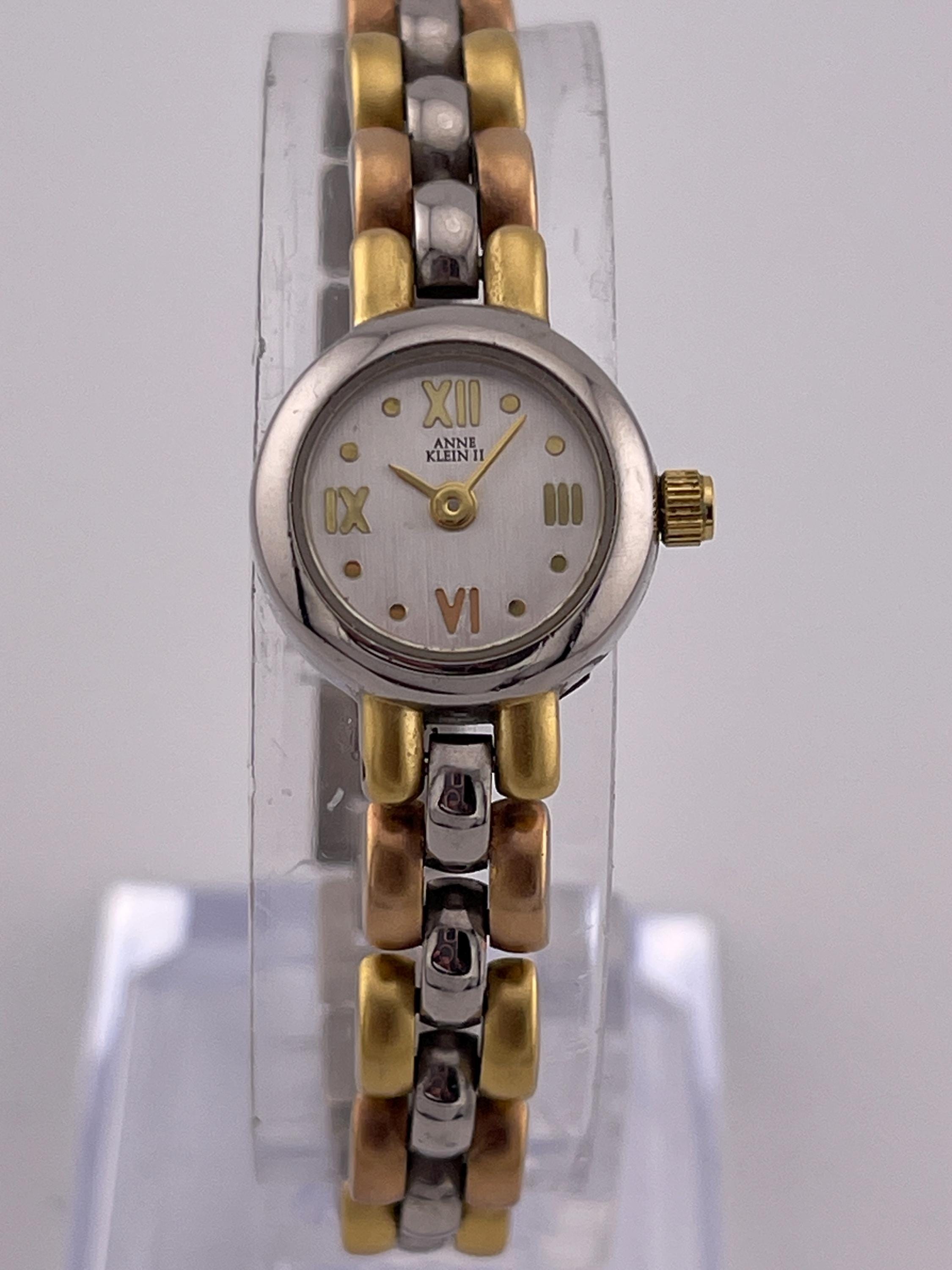 vtg anne klein womens Silver And Gold Tone Watch 1990 Designer Fashion Style Vintage Ladies Anne Klein Watch Elegant Silver & Gold Tone  main image 3
