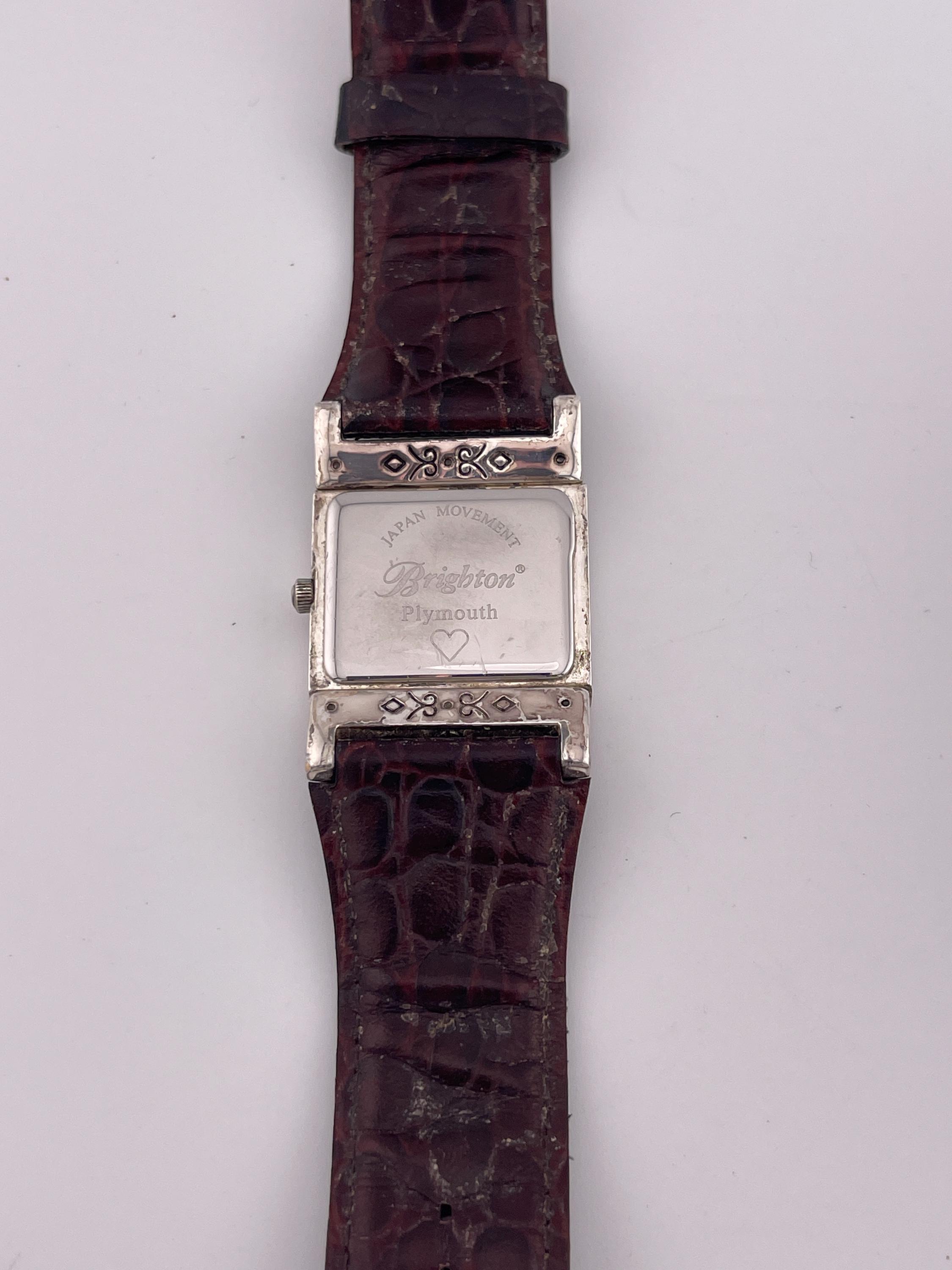Brighton Plymouth Women\'s Dress Watch With Leather Band Ornate Design Brighton Plymouth Vintage Women main image 3
