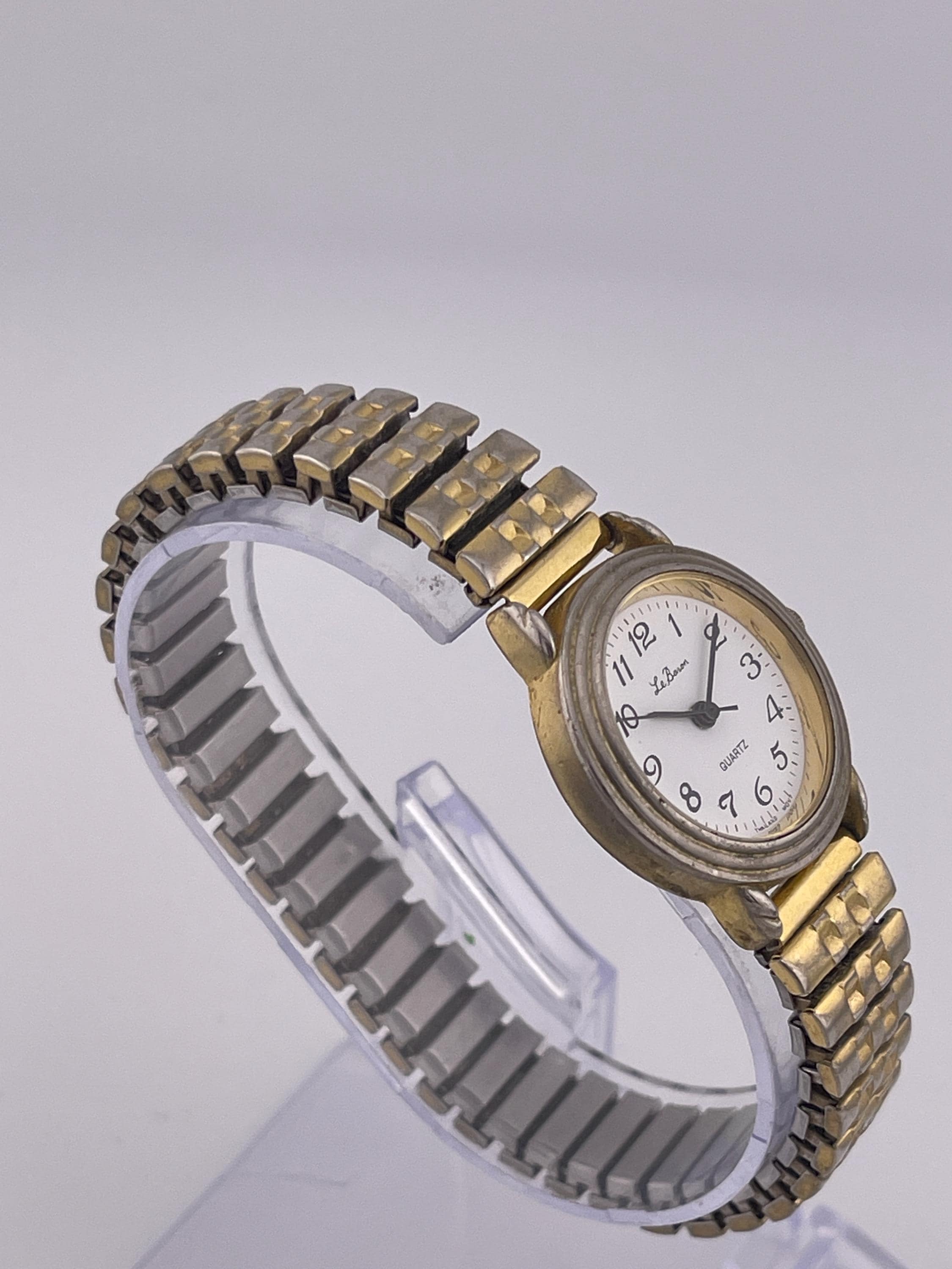 Vintage Le Baron ladies watch Vintage Le Baron Womens Watch 24mm Gold Tone Faux Pearl New  main image 3