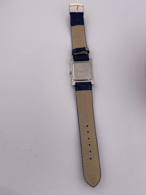 Vintage Fred Belay Rectangular Blue Dial Dress Wa… - image 10