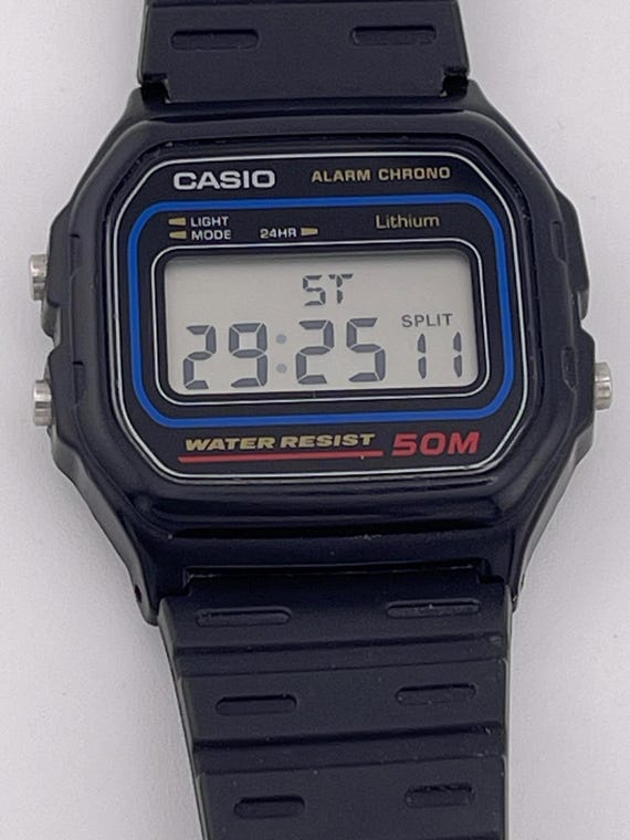 Casio W-59 Digital Vintage Watch – Classic Black Resin Band, 50M