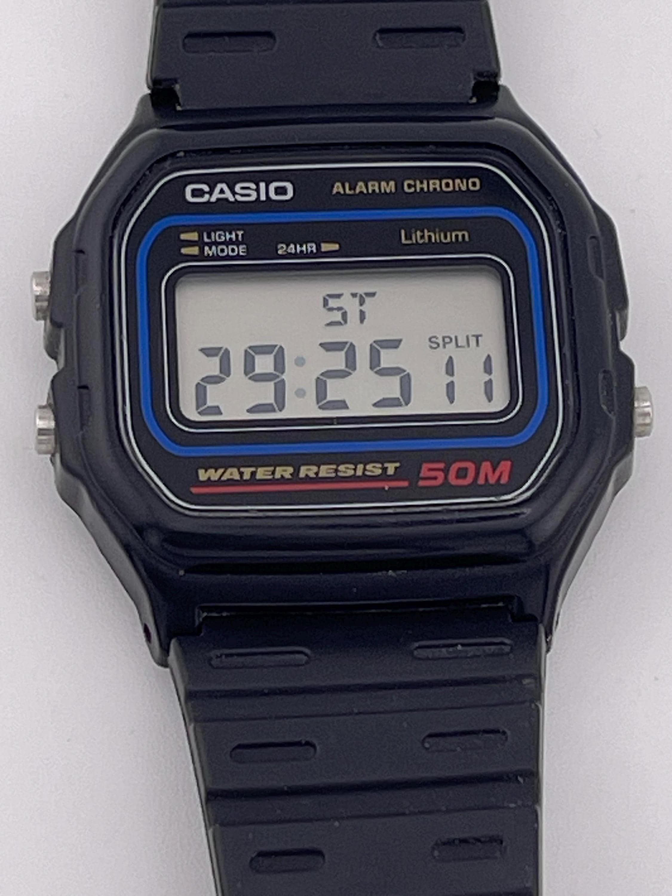 Casio W-59 Digital Vintage Watch – Classic Black Resin Band, 50M