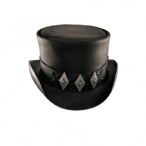 Hoge leren steampunkhoed – Victoriaanse gotische kostuumhoed voor heren en dames | Cosplayaccessoire | Essentieel voor festival- en steampunk-outfits