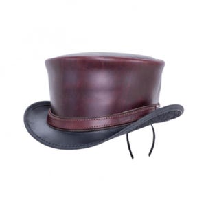Mad Hatter kastanjebruine hoge hoed – Victoriaanse steampunk-kostuumhoed voor heren en dames | Alice in Wonderland-cosplay | Uniseks feestaccessoire
