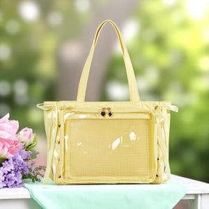 ITA Bag, Large Capacity Kawaii Bag for Pins, Anime Lolita Bag, Transparent Shoulder Purse, PVC ITA Handbag, Japanese Bag