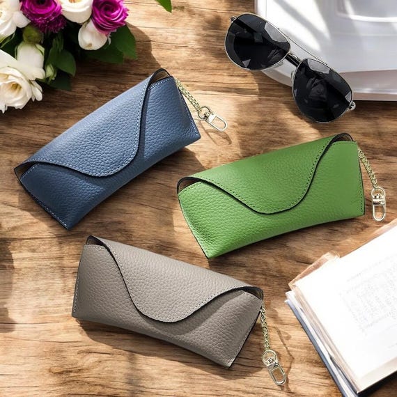 Genuine Leather Glasses Case: Compact Eyewear Protector