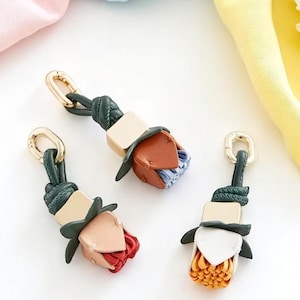 miu miu ミュウミュウ leather hand bag charm Miu Miu Micro Beau Bag Charm 2024 - Red Bag Accessories