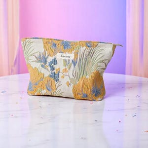 Neceser grande para mujer, neceser de viaje, organizador de artículos de tocador de lona con cremallera, bolsa de almacenamiento portátil