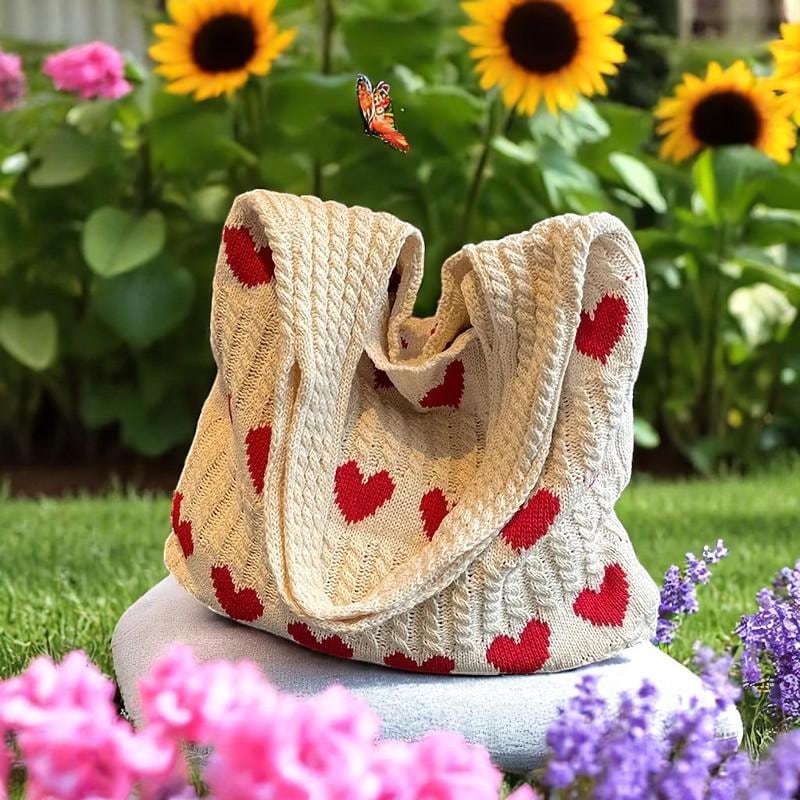 Caitlyn Handwoven Bohemian Tote Bag For Eco Shoppers Durable Knit Spacious Interior Magnetic Closure main image 0