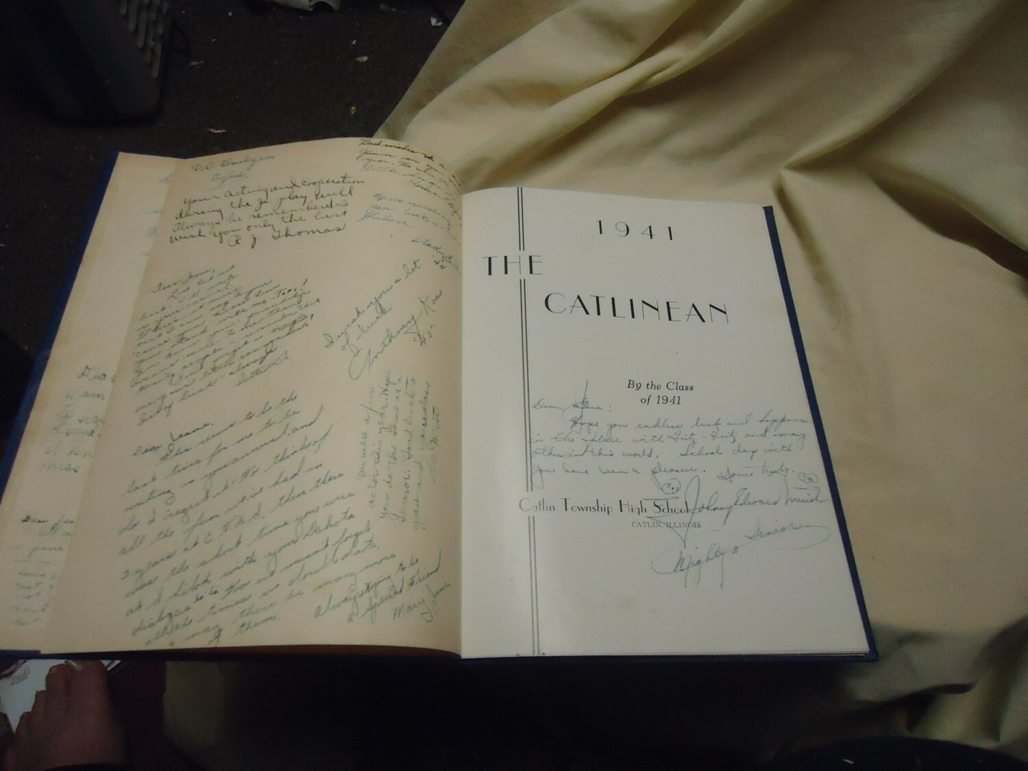 Vintage 1941 the Catlinean Yearbook Catlin High School Catlin Etsy