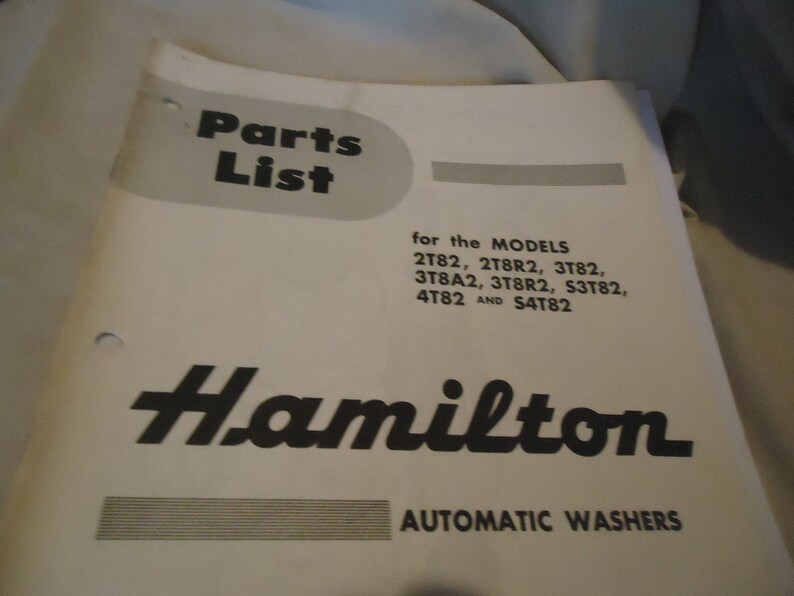 Vintage Hamilton Parts List for the Models 2T82 2T8R2 3T82 Etsy