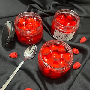 Strawberry Jam Candle - Handmade Fruity Dessert Candle - Housewarming Gift, Kitchen Decor - Gift for Mother - Scented Spring Gift for Her