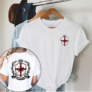 St Georges Day Shirt, Knight Crest Tee, England Shield Hoodie Sweatshirt