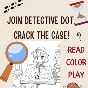 Detective Coloring Pages for Kids | Help Solve the Mystery with Dot | Problem Solving Activity Book PDF